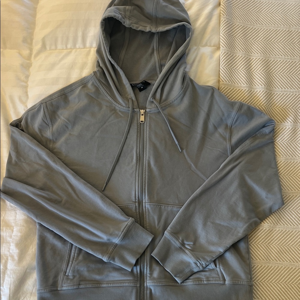 Athleta Zip-Up Gray Sweatshirt